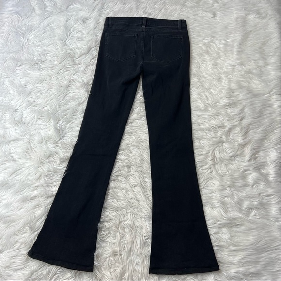 NOT FOR SALE -- SOLD • PAIGE • Lou Lou Flare Leg Jeans Black Fog - Picture 9 of 11